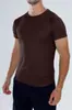 Personalización Camiseta Deportiva de Manga Corta para Hombre Poliéster Piqué Secado Rápido Transpirable Corte Ajustado Fitness Running Transfronterizo Europeo Americano