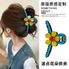 Lindo y elegante pinza de tiburón con forma de lazo, pinza para el pelo de moda con diseño floral, accesorio simple para peinados recogidos a medias