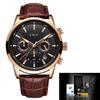 Reloj de cuarzo deportivo para hombre LIGE de comercio exterior, resistente al agua, con correa de acero, doble esfera, multifunción, reloj de pulsera de negocios