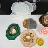 Molde para Posavasos y Adorno DIY Ola Irregular Posavasos Set Hecho a Mano Mesa Molde de Silicona Molde para Goteo de Pegamento