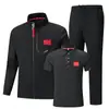 25 Conjunto de Ropa Deportiva Otoñal para Equipo Chino Padre-Hijo Chaquetas para Hombre y Mujer Uniformes Deportivos Escolares Uniformes de Escuela de Artes Marciales Conjunto de Tres Piezas con Cuello Solapa Personalizado