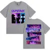 Camiseta com Estampa Gráfica de Filme Demon Slayer K-Pop 2025 Roupas Unissex Moda Camiseta Oversized Alta Qualidade