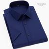 Outono Novo Camisa de Fibra de Bambu Camisa Masculina de Manga Comprida Cor Sólida Elástica Sem Passar Roupa Uso Profissional Roupa de Trabalho Mesmo Estilo para Homens e Mulheres