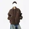 Chaqueta de cuero tie-dye estilo americano, nuevo modelo primavera/otoño, elegante y genial, con cuello de solapa, chaqueta de motociclista, moderna, versátil, holgada y casual