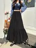 Falda de Algodón Bordada Estilo Francés de Cintura Alta, Nuevo Estilo Primavera/Verano 2026, Elegante Corte Holgado, Versátil, Adelgazante, Falda de Dobladillo Ancho para Mujer