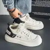 Nuevos Zapatos de Skate para Hombre Otoño e Invierno Bloque de Color Caña Baja Suela Gruesa Estilo Juvenil Tendencia Personalidad Streetwear Tallas Grandes Zapatos Deportivos Casuales