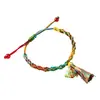 Pulsera de Cuerda de Colores del Festival del Bote del Dragón, Pulsera de Borla Pequeña de Zongzi Tejida a Mano, Adorno de Mano de Cuerda Roja de Cinco Colores de Buena Suerte para Niños