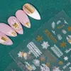 Pegatinas para Uñas Copo de Nieve Navideño 5D Estereoscópicas en Relieve Copo de Nieve Blanco DIY Pegatinas para Uñas Navideñas Joyería Estilo Dh