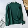 ¡Fábrica Dai de primera línea! ¡Ajuste ceñido y adelgazante recomendado! Camiseta interior de terciopelo para mujer, suave y amigable con la piel, de cuello medio, para Otoño e Invierno