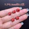 Cuentas de barril de verdad de seis palabras de arena roja de alto contenido natural, accesorios de pulsera de cuentas de tambor sueltas, accesorios de bricolaje de tamaño pequeño, cuentas de arroz al por mayor