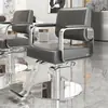 Silla de Peluquería Moderna para Uso Profesional, Diseño Sencillo, Altura Ajustable, Reclinable, Adecuada para Cortar, Permanentes y Teñir