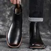 Botines Chelsea talla grande, nueva colección de otoño 2026, estilo británico, con estampado de cocodrilo, slip-on, casual, modernos, versátiles, botines de cuero para el tobillo