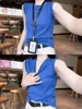 Regata Diária Estilo Coreano para Mulheres, Camisola Interna de Verão com Alças Largas Anti-Exposição, Top Camada Base Estilo Executivo