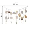 Ins Tapices Decorativos Tejidos de Estilo Nórdico 9 Borlas Pared de Fotos Almacenamiento de Horquillas Decoración de Pared Colgante Decorativo para el Hogar