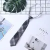 GravataJK Feminina Estilo Japonês Uniforme Camisa Xadrez Acessórios de Uniforme Escolar Pessoas Preguiçosas Grátis Estilo Preppy Gravata para Casal Estudante