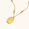Collar con Colgante de Rosa Transfronterizo Europeo y Americano Acero Inoxidable Chapado en Oro de 18K Elegante de Gama Alta Versátil Personalizado