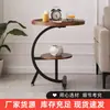 Mesa Auxiliar de Sofá, Mesa Pequeña para Sala de Estar, Mesa de Café Pequeña para el Hogar, Mesa Redonda Pequeña para Balcón, Mesa de Esquina Sencilla, Mesita de Noche para Dormitorio con Almacenamiento