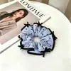 Goma de pelo scrunchie vintage versátil extragrande para adultos, elegante scrunchie floral para coleta