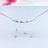 Plata esterlina S925 tubo corto tubo redondo tubo cuadrado cuentas espaciadoras DIY hecho a mano cuentas cuerda de cuero negro accesorios simple tubo cuadrado cuentas sueltas