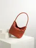 Cesta de Legumes de Alta Qualidade Tecida à Mão Estilo Retrô Bolsa de Axila Bolsa Tote Simples para o Dia a Dia Grande Capacidade Bolsa de Ombro Único Estilo Balde