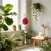 Ágata Natural Gravilla Cristal Colgante Pequeño Encanto Campana de Viento Hecha a Mano Colgante para Jardín Interior Adorno de Bola de Cristal