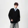 Nueva sudadera con cuello de polo para hombre, una prenda moderna y elegante para primavera y otoño, con un tacto de alta gama, corte holgado y un diseño de manga larga de estilo americano de peso pesado