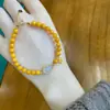 Pulsera de Calabaza de Jade y Cera de Abeja de Segunda Generación con Borla y Colgante de Carácter de Fortuna, Pulsera Retro de Moda para Mujer