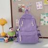 Mochila Transfronteiriça de Grande Capacidade Simples Cor Sólida Mochila Estudante do Ensino Fundamental Meninos Bolsa Escolar Japonesa Estudante Universitária Estilo Coreano