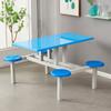 Combinación de Mesa y Silla de Comedor de Cafetería Escolar, Comedor de Personal, 4 Personas, 6 Personas, 8 Personas, Mesa de Comedor de Acero Inoxidable