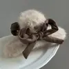 Pinza de Pelo de Felpa para Otoño e Invierno con Lazo para Mujer, Pinza para Volumen de Cabello Grande, Pinza de Pelo de Gama Alta para la Parte Posterior de la Cabeza, Pinza de Tiburón
