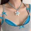 Collar Colgante Natural de Dibujos Animados Lindos para Mujer 2025 Nuevo Verano Versátil Cadena para Clavícula Dulce Fresco Diseño Collar Tendencia