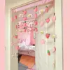 Cortinas de Hilo de Melocotón con Lindas Decoraciones de Frutas y Abejas para Niñas, Cortinas para Puerta Divisoria, Decoraciones Colgantes, Cortinas Decorativas para Dormitorio