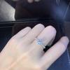 Anillo de Boda para Pareja Anillo de Boda Cielo Estrellado Deseo Transfronterizo Ebay Europeo y Americano Simple Chapado en Rodio Zirconia Cúbica Incrustada Diamante
