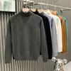 Suéter de punto de cuello alto nuevo para hombre y mujer, temporada Primavera Otoño 2026, marca de moda, holgado, cálido, tejido grueso, capa base de punto, prenda exterior