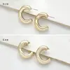 Pendientes de Lujo de Gama Alta con Forma de C Transfronterizos Europeos y Americanos Accesibles para Mujer Estilo Ins Celebridad de Internet Diseño de Gama Alta Asimétricos Versátiles