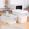 Recipiente de Armazenamento de Arroz Estilo Japonês para Cozinha Doméstica com Tampa, Grande Capacidade para Farinha, Grãos para Pet, Arroz 3513