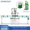 ZONESUN máquina de tampar automática com tampa de coroa e anel de puxar para garrafa de vidro, garrafa de cerveja, garrafa de cola, tampa de rosca, máquina de tampar