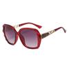 Gafas de sol de moda con montura grande y incrustaciones de diamantes, Protección UV, Gafas polarizadas para conducir, Efecto adelgazante para caras grandes, Gafas de sol versátiles
