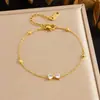Conjunto de Joias Laço de Diamante, Corrente Fina Banhada a Ouro em Aço Inoxidável, Moderno, Simples e Requintado, Conjunto Versátil de Duas Peças para Mulheres