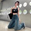 Jeans de Pierna Ancha de Tencel Estilo Nuevo de Verano para Mujer, Cintura Alta, Holgados, Adelgazantes, Caída Suave, Cómodos, Modernos, Versátiles, Pantalones Rectos, Tendencia