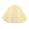 Ropa de Moda Europea y Americana Transfronteriza, Cardigan Camisa de Moda de Mangas Abullonadas Más Vendido en Aliexpress