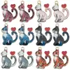 Paquete Mixto de 100 Piezas de Lindos Accesorios de Esmalte para Manualidades de Gato Llavero Pendientes Pulsera Colgantes para Collar Venta Caliente Transfronteriza