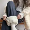 Calça de Moletom Cinza Carvão Feminina para Outono e Inverno, Corte Solto, Calça Jogger à Prova de Vento, Cintura Alta, Forrada com Fleece, Tamanho Petite, Calça Harem