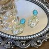 Brincos Exagerados Transfronteiriços Europeus e Americanos Recém-chegados com Diamante Pérola Flor Borla Brincos de Luxo Leve High-end Versáteis para Mulheres