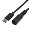 Cabo de carregamento 5521 fêmea para Tipo-C transfronteiriço com mais de 3A para telefone celular, tablet, computador, câmera, cabo de alimentação 5,5x2,1mm
