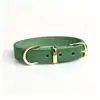 Collar Sencillo para Mascota de Aleación de Zinc, Collar de Cuero Genuino, Collar para Perro de Piel de Vaca de Primera Capa, Collar de Cuello, Anillo para el Cuello para Perros Grandes, Medianos y Pequeños
