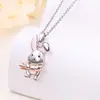 Novo Pingente de Coelho de Desenho Animado Fofo Simples Doce Pequeno Animal Acessórios Moda Versátil Memorial Presente de Aniversário