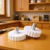 Parafusos de Cabeça Plástica Flor de Ameixeira Brancos 35Mm-M8 Ecologicamente Corretos, Parafusos de Mão de Cabeça Plástica, Parafusos de Manípulo
