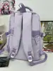Mochila Casual Estilo College Refrescante com Bloqueio de Cores Azul e Branco Sal Marinho para Alunos do 3º ao 6º Ano para Aula, Viagem e Armazenamento