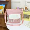 Nova Bolsa Fofa Estilo Coreano para Aulas Particulares de Alunos do Ensino Fundamental, Bolsa Tote Grande de Ombro Único Transversal, Bolsa para Ir para a Aula e Aulas Particulares